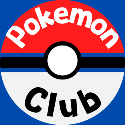 A blue background with a pokeball. There is text that says "Pokemon Club"