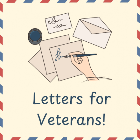 Flyer Displaying Text That States: "Letters for Veterans"